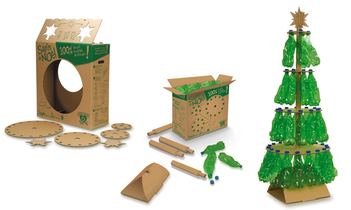 Kit para montar árvore de Natal com papelão e garrafas PET – Matéria  Incógnita